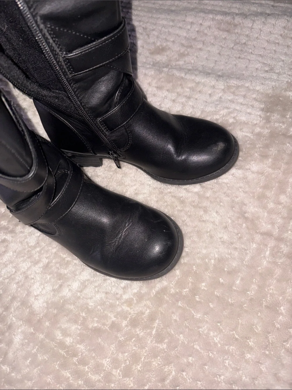 Classic Black Mid-Calf girls Boots - (Brand)